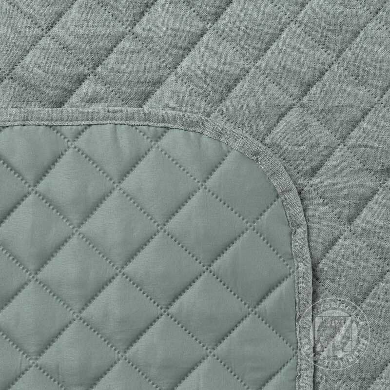 Prehoz na posteľ s ľanovou štruktúrou LEN1 170x210 cm mätový