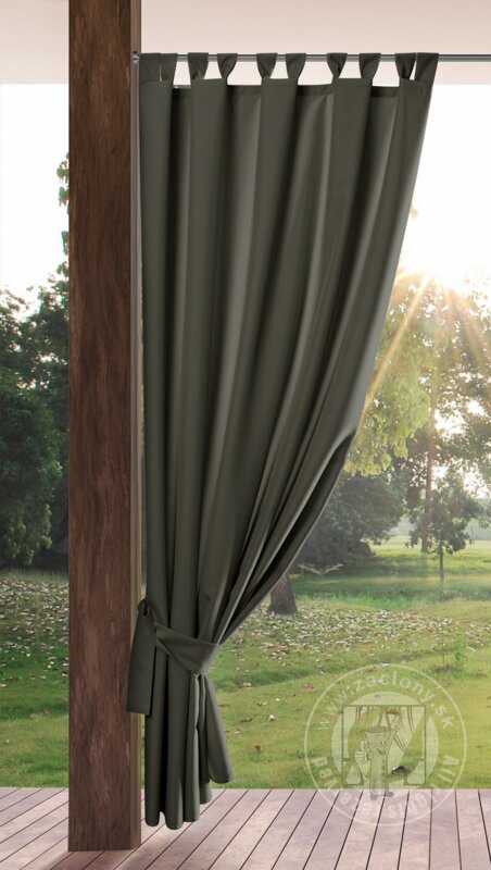 Záves na terasu GARDEN na pútkach 155x240 cm grafitový