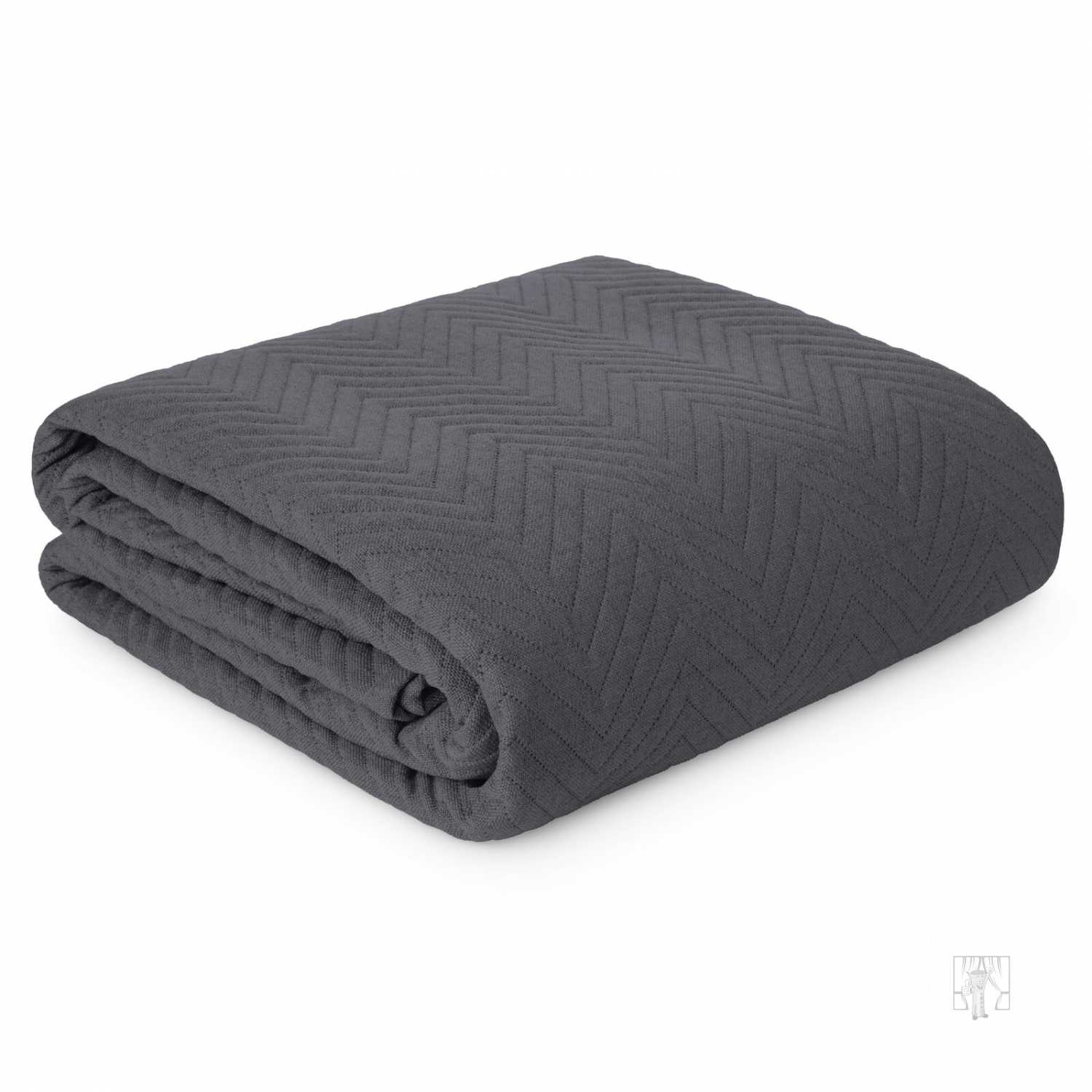 Prehoz na posteľ s ľanovou štruktúrou LEN3 200x220 cm grafitový