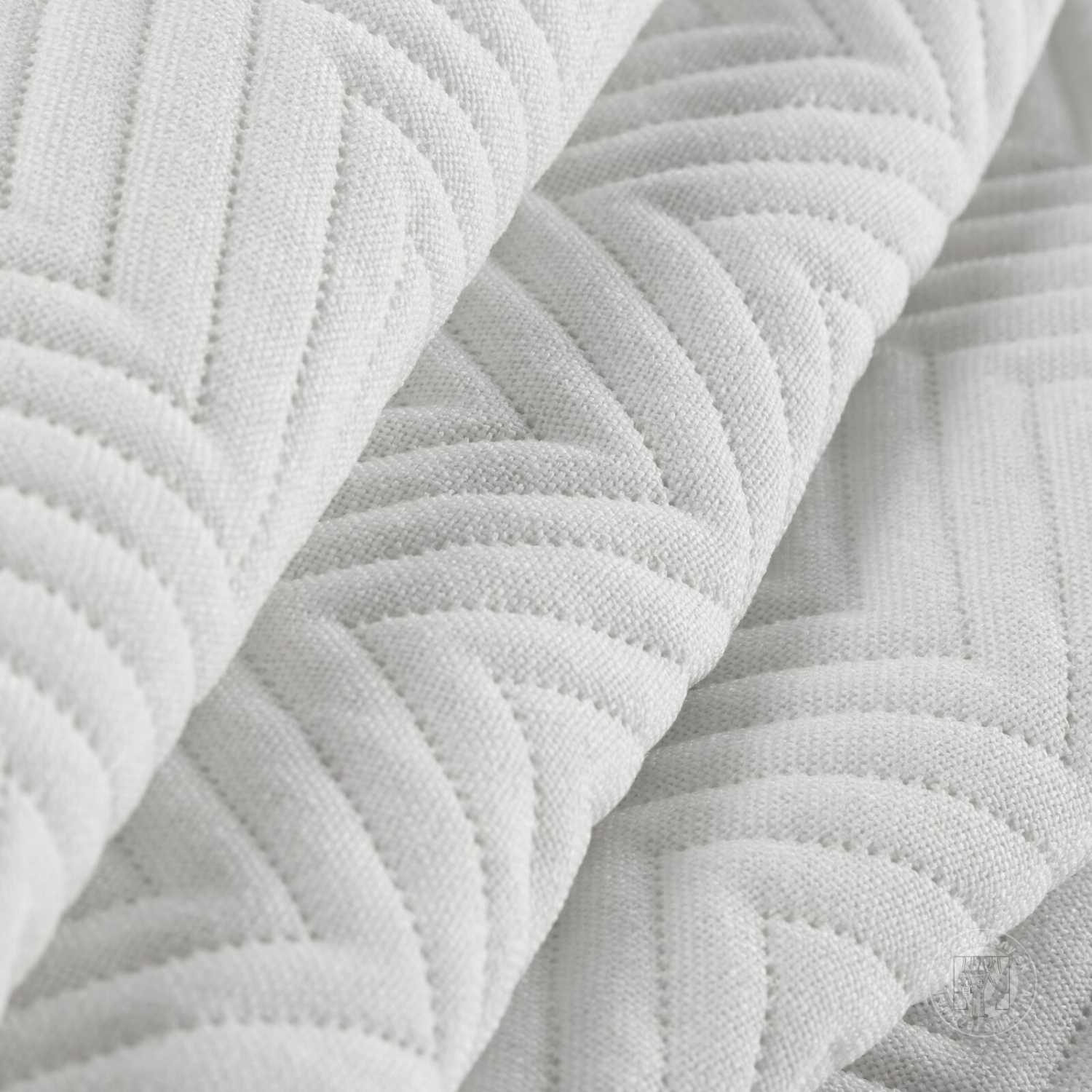 Prehoz na posteľ s ľanovou štruktúrou LEN3 170x210 cm biely