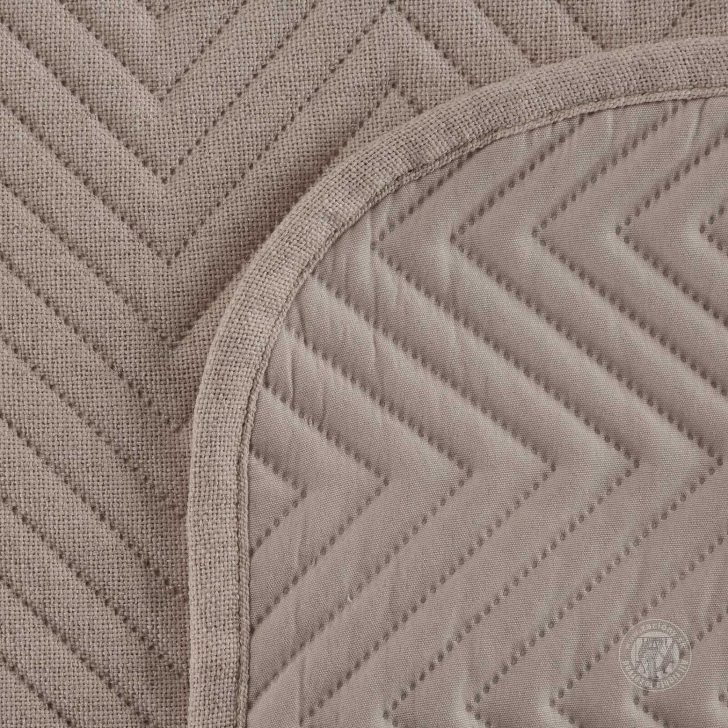 Prehoz na posteľ s ľanovou štruktúrou LEN3 220x240 cm béžový