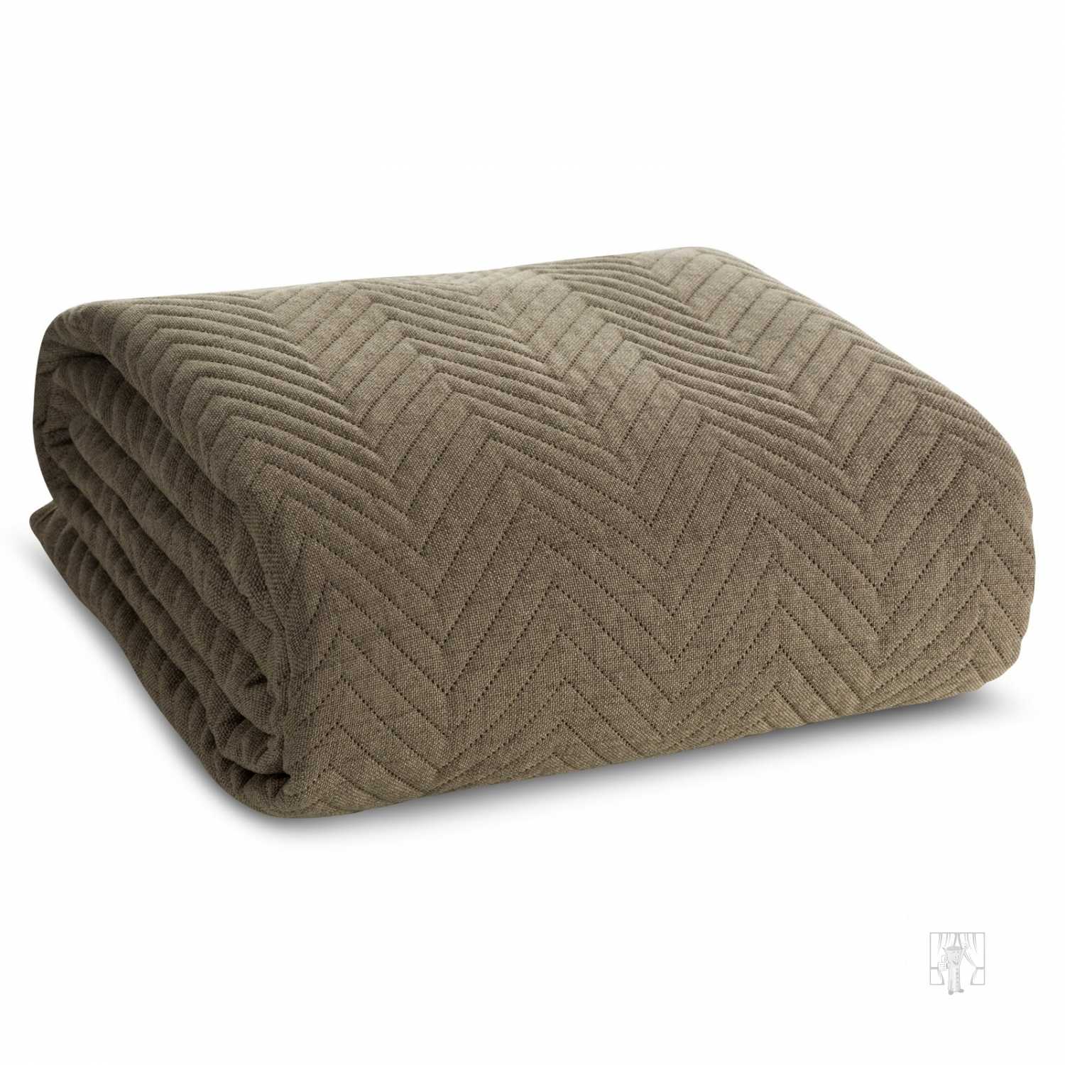 Prehoz na posteľ s ľanovou štruktúrou LEN3 220x240 cm tmavobéžový