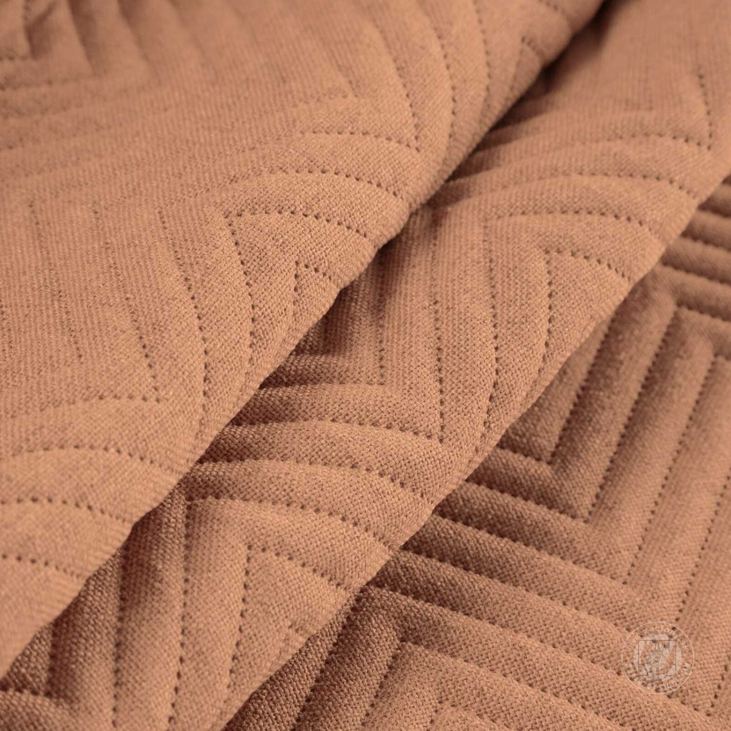 Prehoz na posteľ s ľanovou štruktúrou LEN3 170x210 cm tehlový