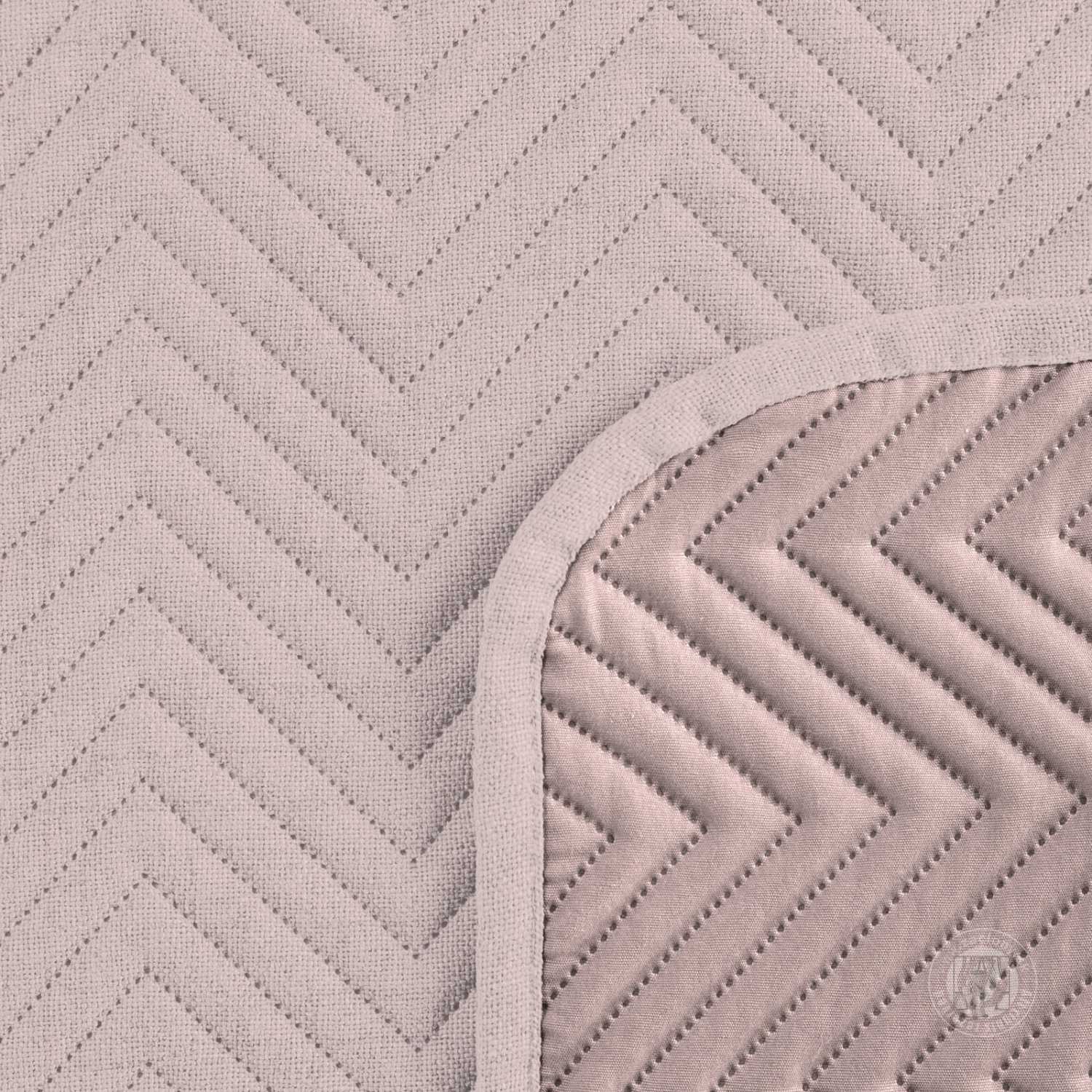 Prehoz na posteľ s ľanovou štruktúrou LEN3 220x240 cm ružový