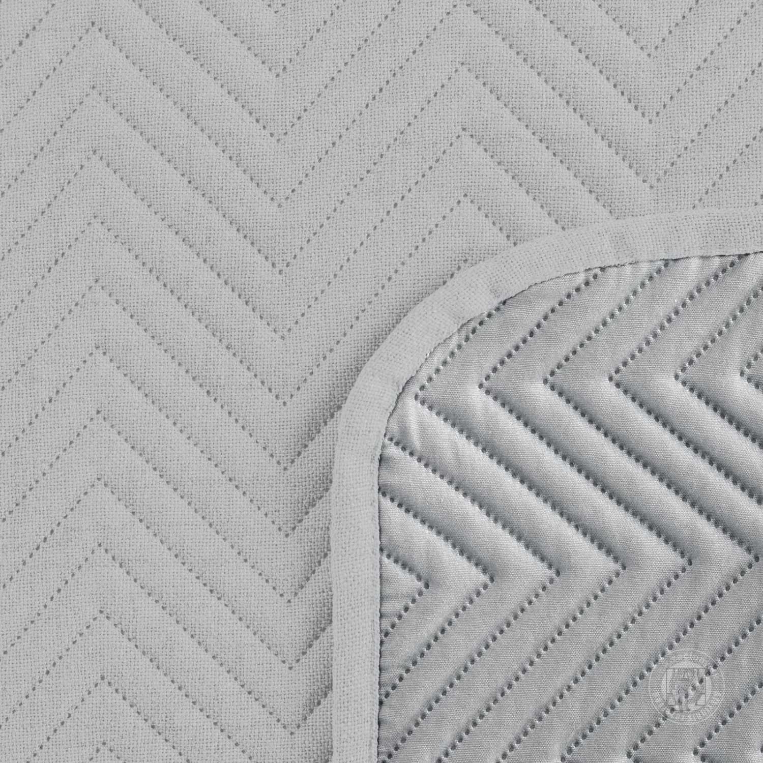 Prehoz na posteľ s ľanovou štruktúrou LEN3 170x210 cm strieborný