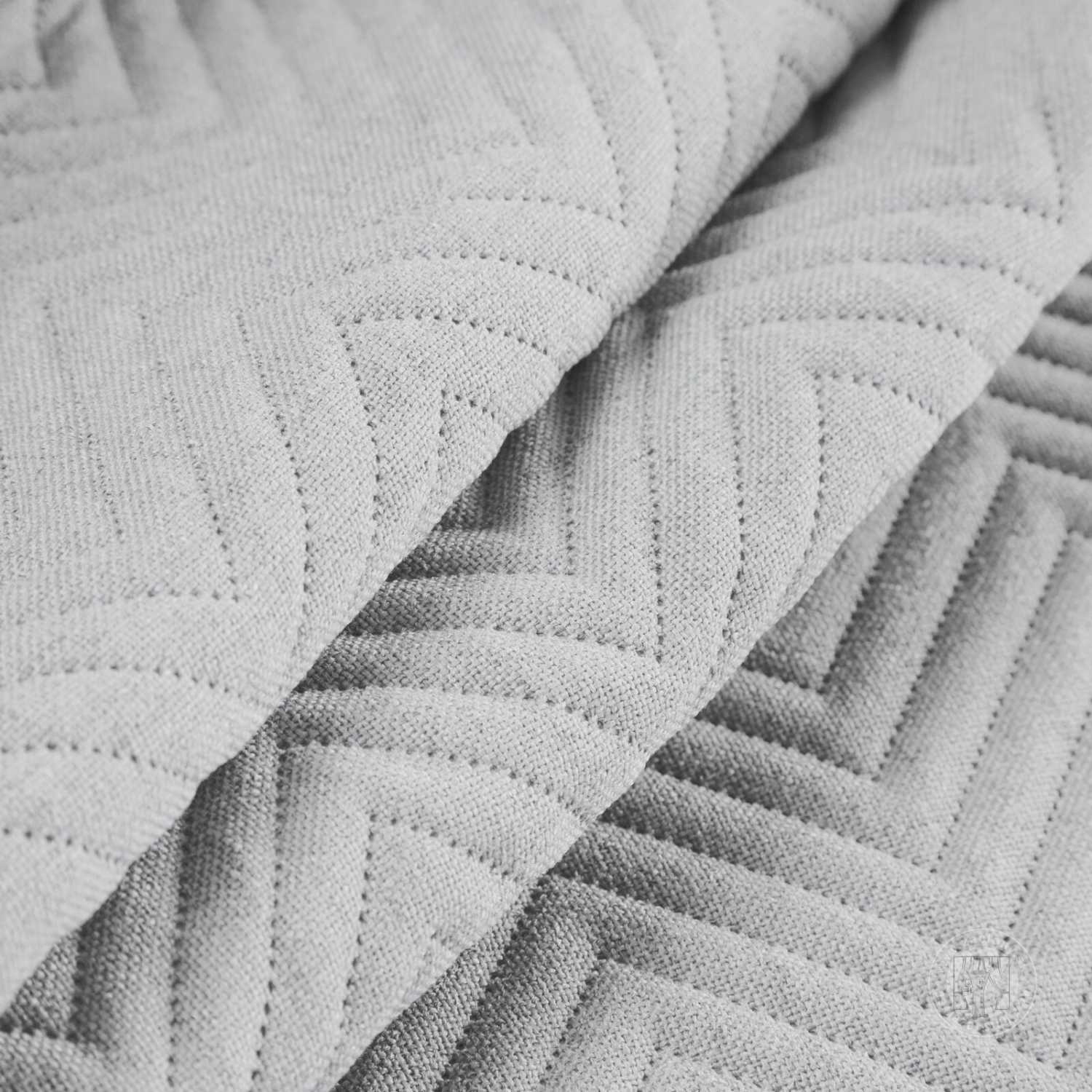 Prehoz na posteľ s ľanovou štruktúrou LEN3 220x240 cm strieborný