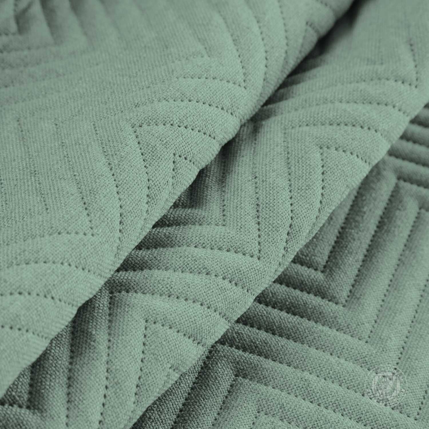 Prehoz na posteľ s ľanovou štruktúrou LEN3 200x220 cm zelený