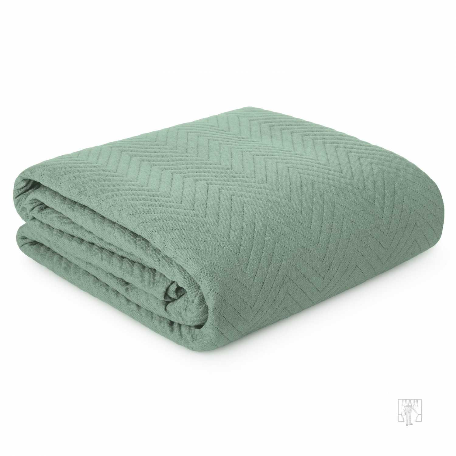 Prehoz na posteľ s ľanovou štruktúrou LEN3 200x220 cm zelený