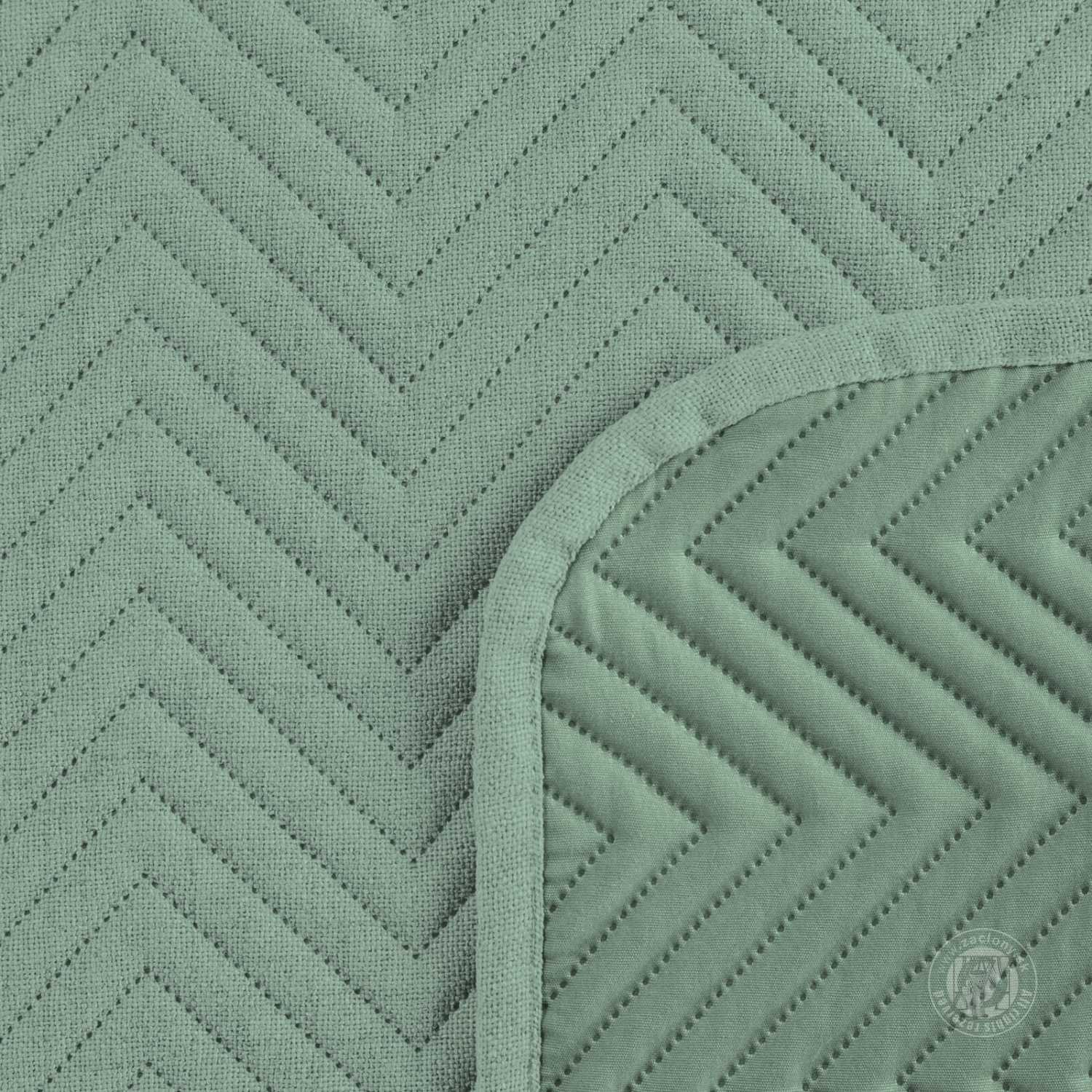 Prehoz na posteľ s ľanovou štruktúrou LEN3 200x220 cm zelený