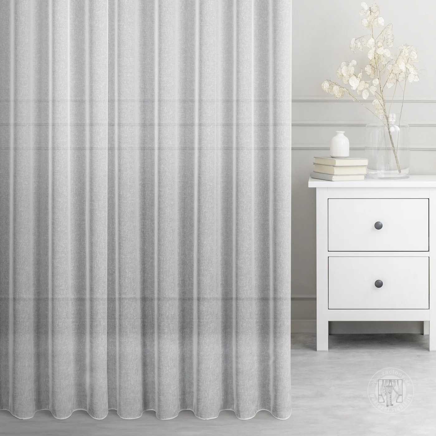 Záclona metráž 5500/ETA popolavá E