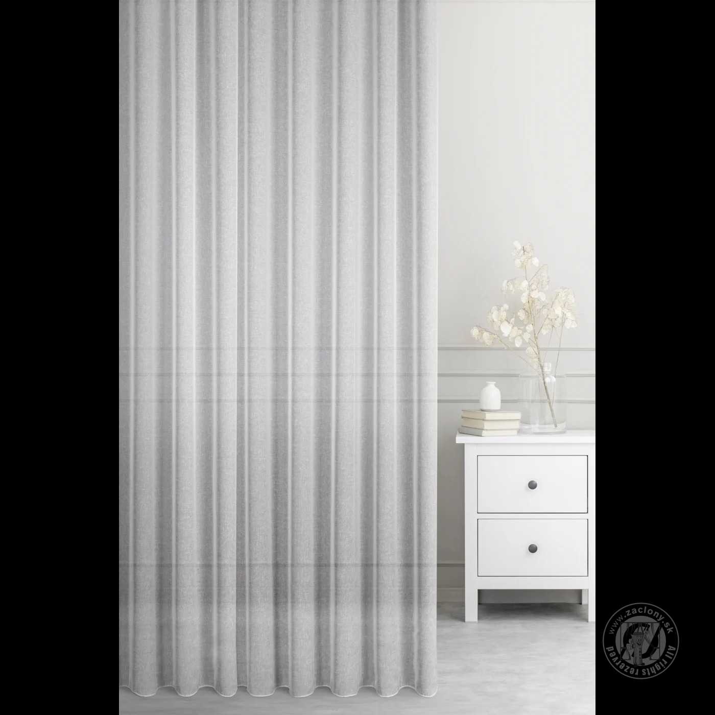 Záclona metráž 5500/ETA popolavá E