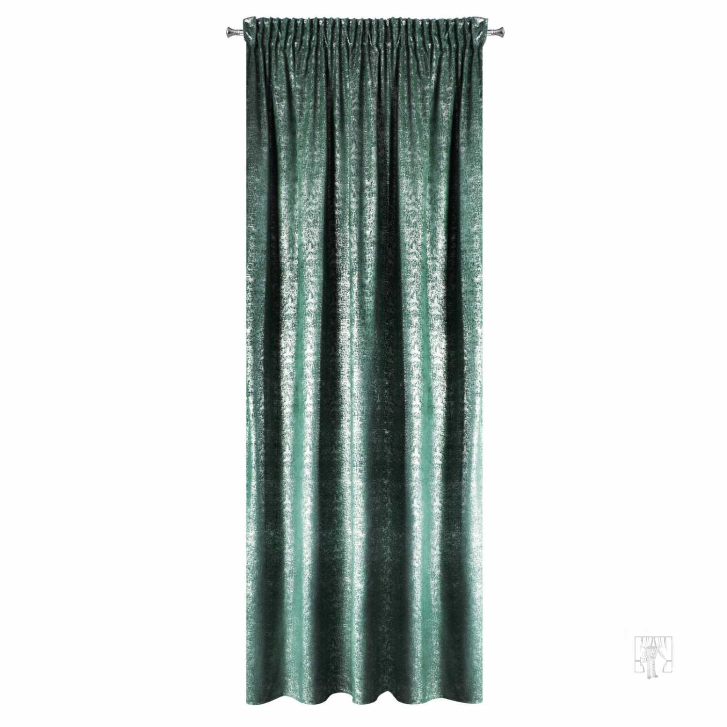 Záves na páske CYPRUS tyrkysový 140x270cm