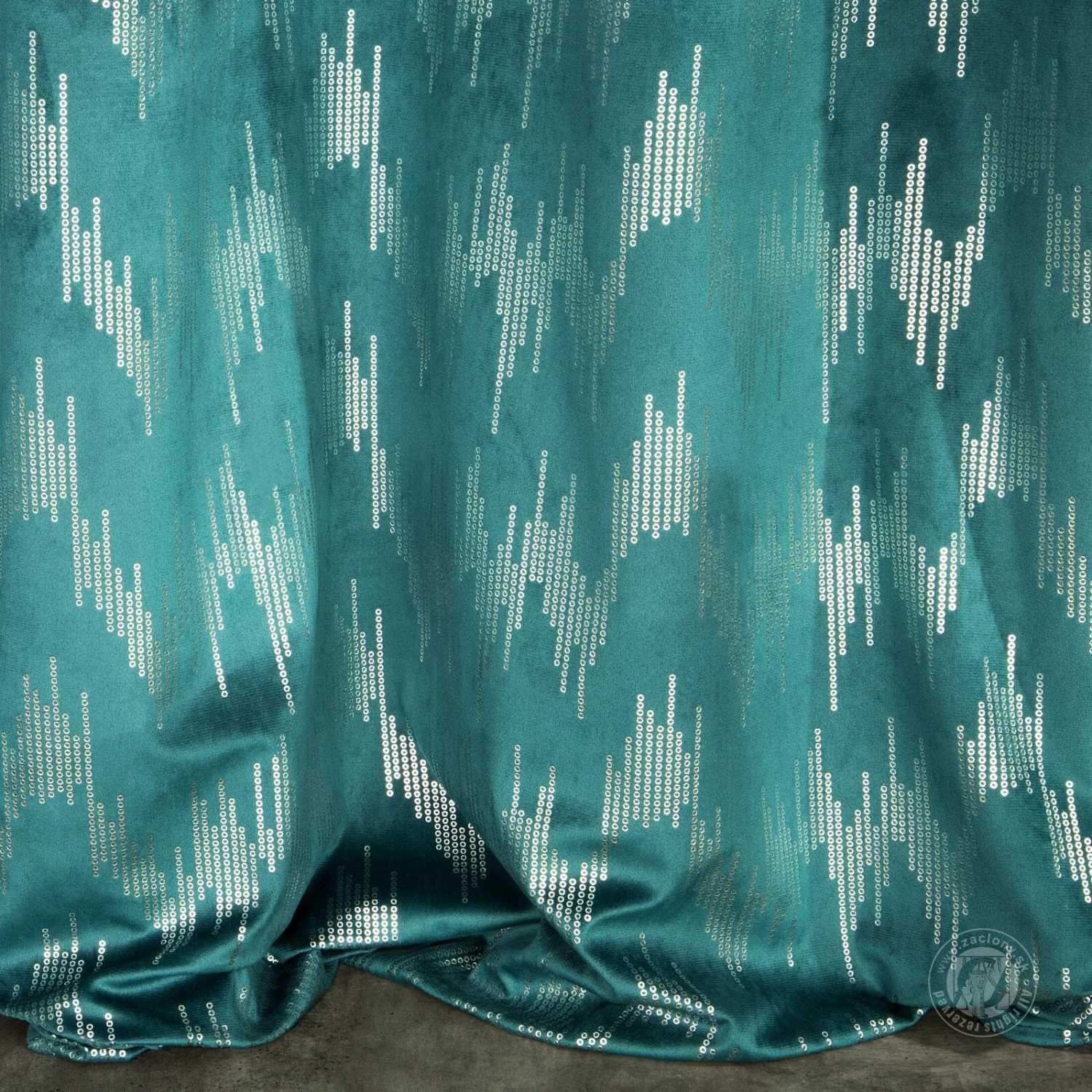 Záves CHILL na krúžkoch 140x250 cm tyrkysový