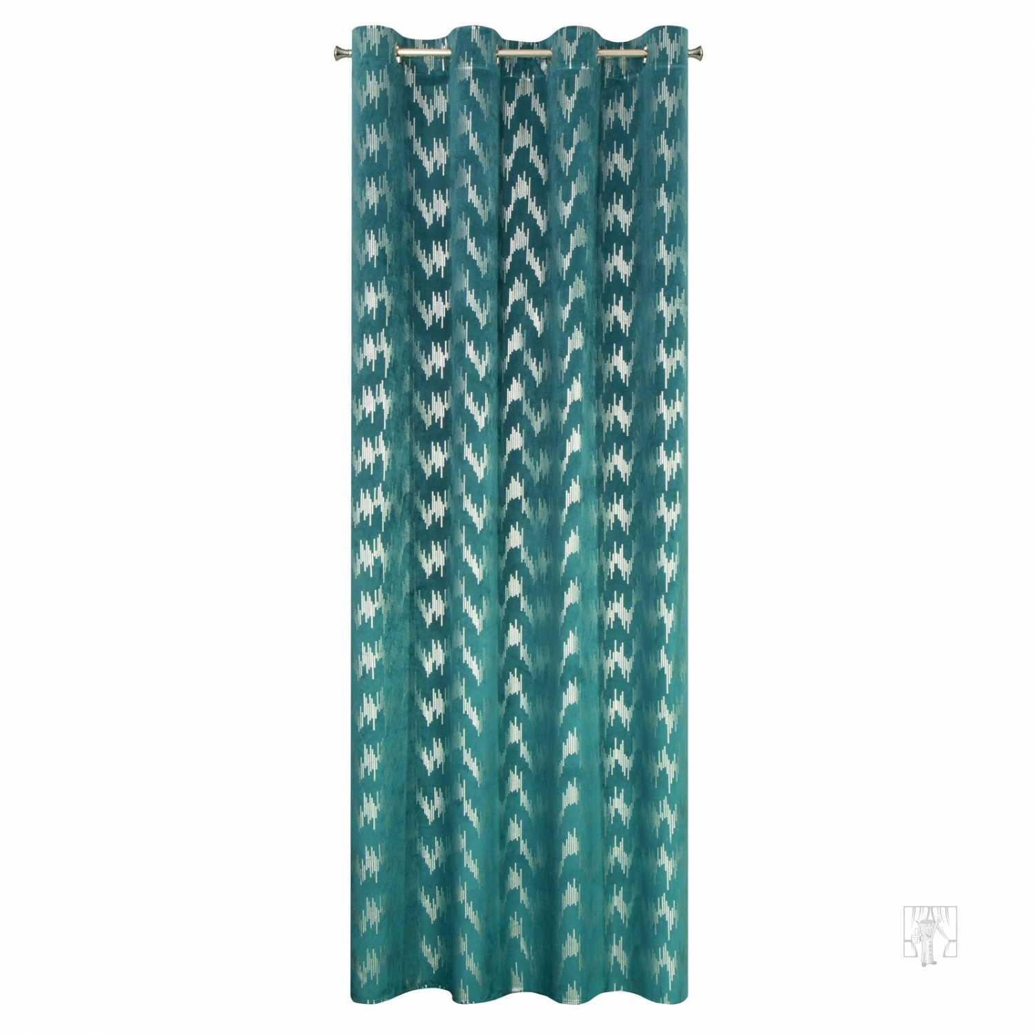 Záves CHILL na krúžkoch 140x250 cm tyrkysový