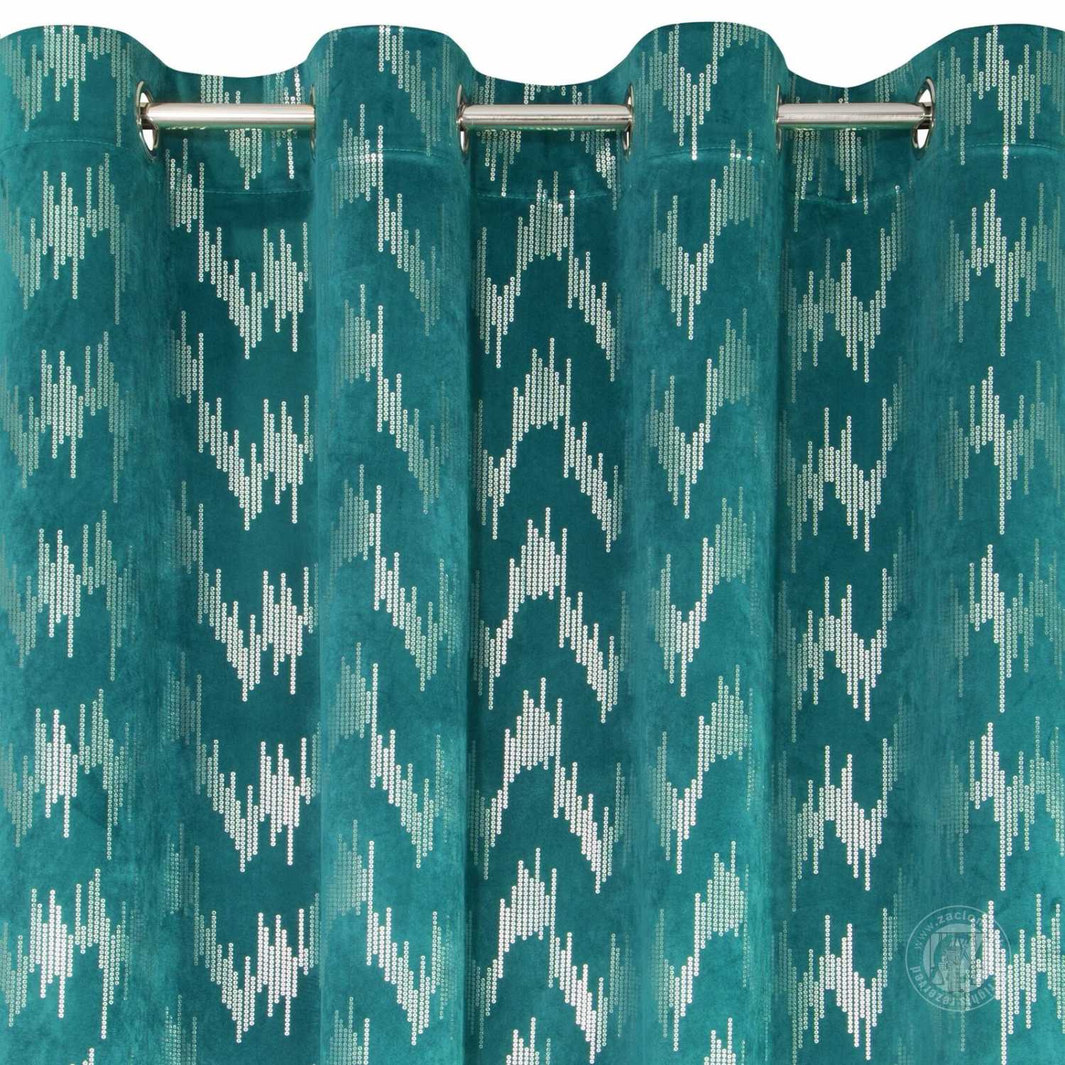 Záves CHILL na krúžkoch 140x250 cm tyrkysový