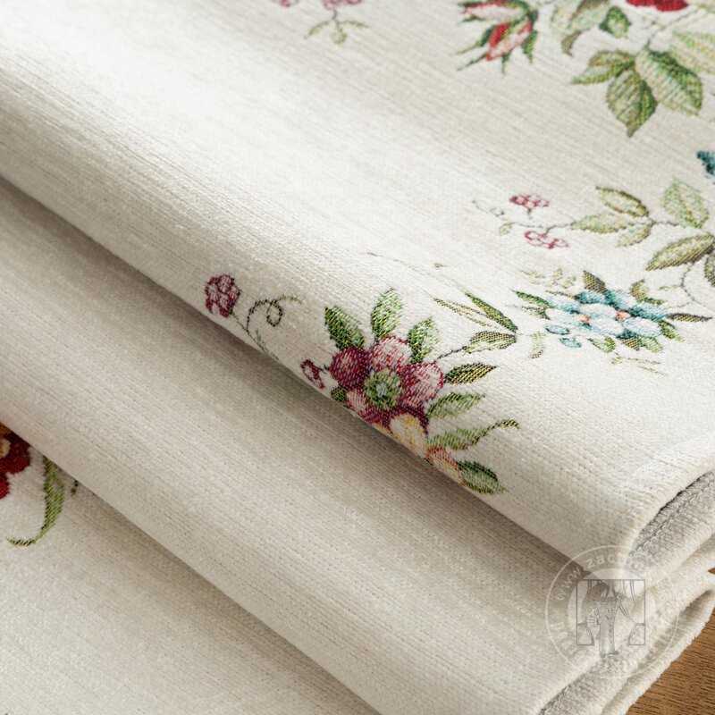 Gobelínový obrus NAT so ženilkovou niťou 45x140cm naturálny/kvetinový