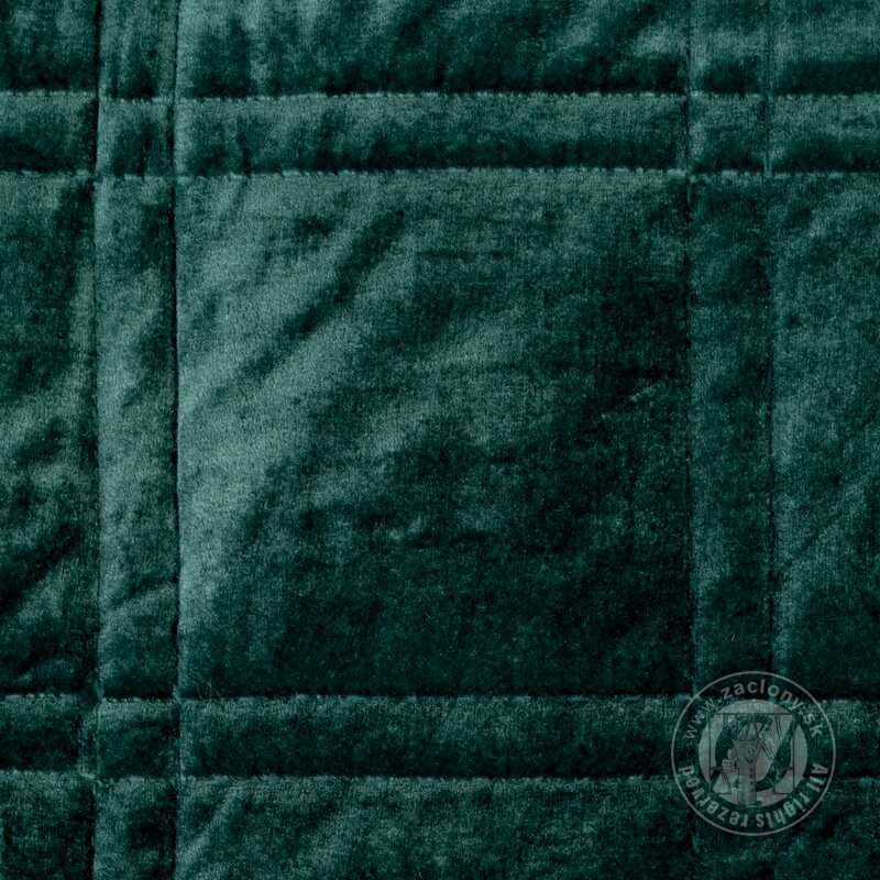 Zamatový prehoz na posteľ PREMIUM KRISTIN 220x240cm tmavý mätový