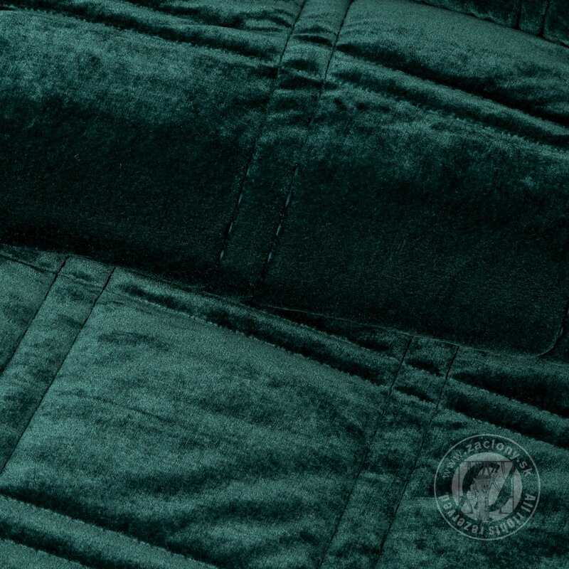 Zamatový prehoz na posteľ PREMIUM KRISTIN 220x240cm tmavý mätový