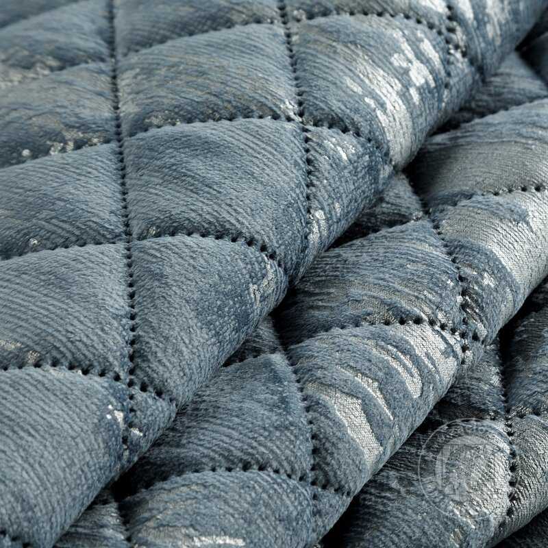 Prehoz na posteľ BLINK3 220x240cm modrá/strieborná