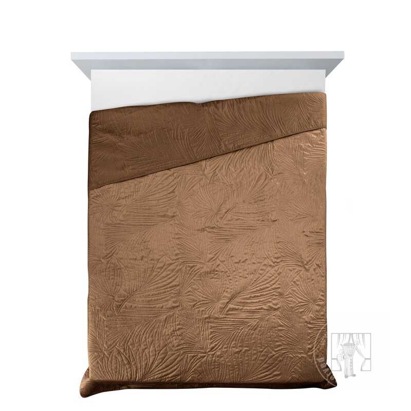 Zamatový prehoz na posteľ LUIZ4 220x240cm tehlový