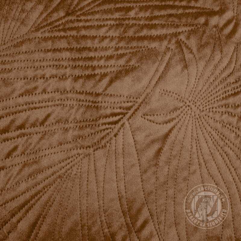 Zamatový prehoz na posteľ LUIZ4 220x240cm tehlový