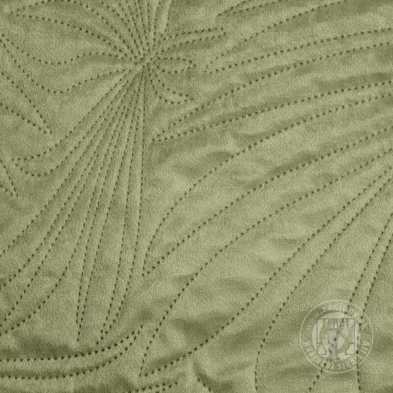 Zamatový prehoz na posteľ LUIZ4 220x240cm svetlozelený