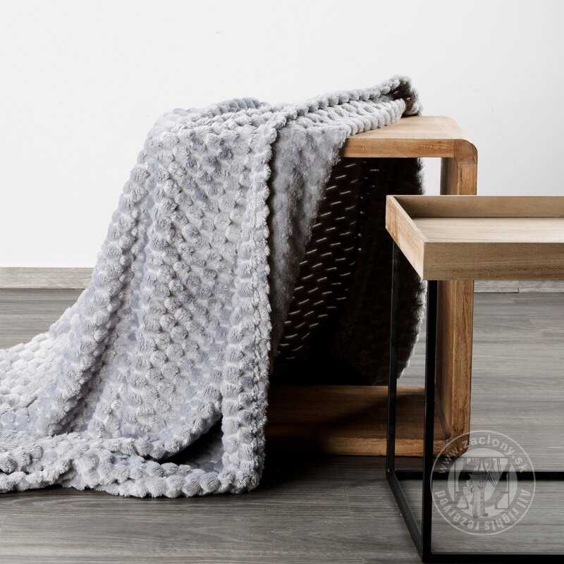 Deka z mikroflanelu CINDY6 200x220cm strieborná