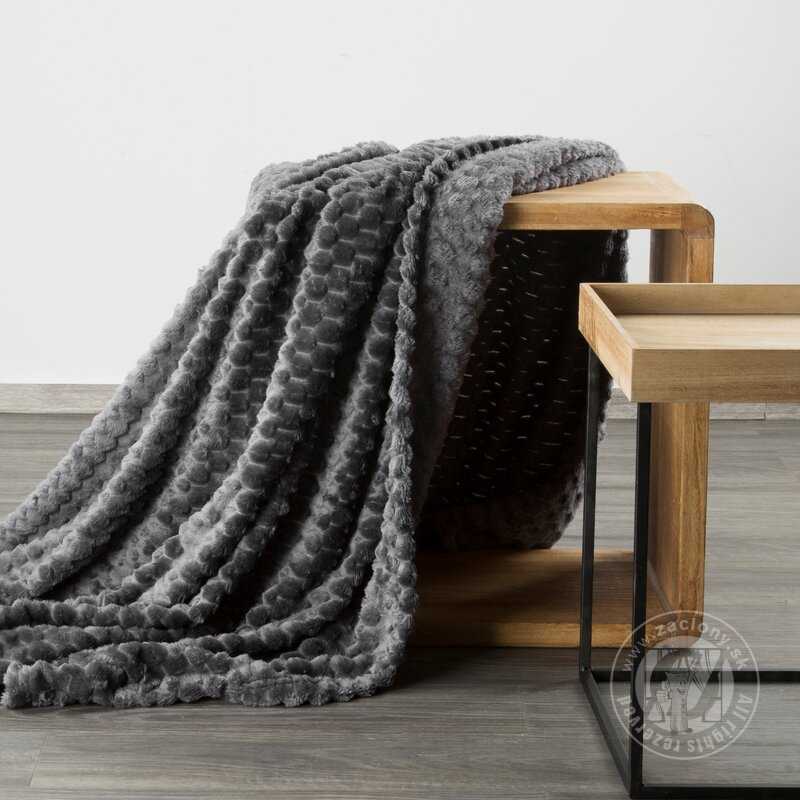 Deka z mikroflanelu CINDY6 200x220cm oceľová