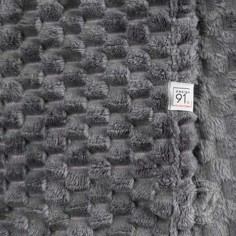 Deka z mikroflanelu CINDY6 200x220cm oceľová