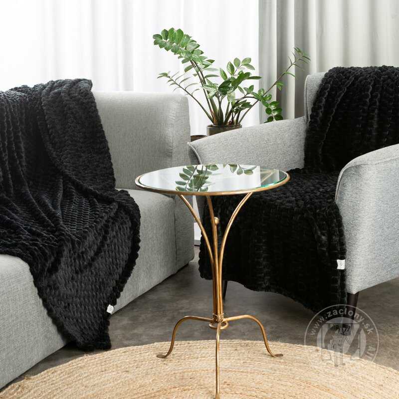 Deka z mikroflanelu CINDY6 170x210cm čierna