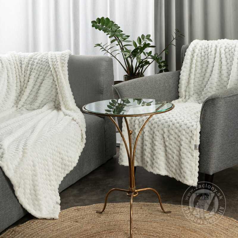 Deka CINDY6 na kreslo 70x160cm biela