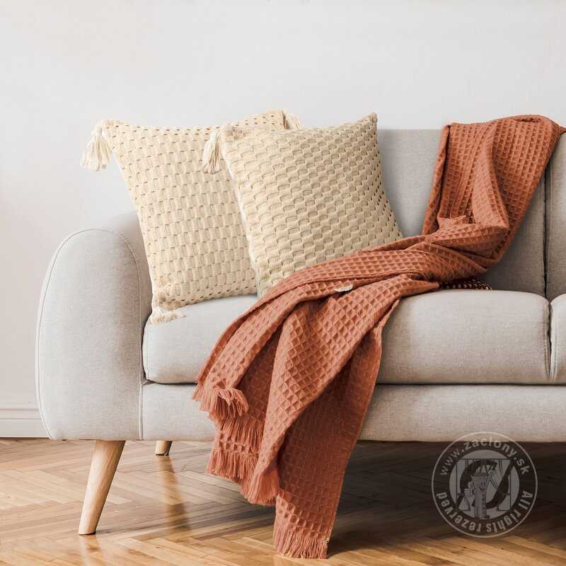 Obliečka na vankúš so strapcami SEVILLE 60x60cm béžová