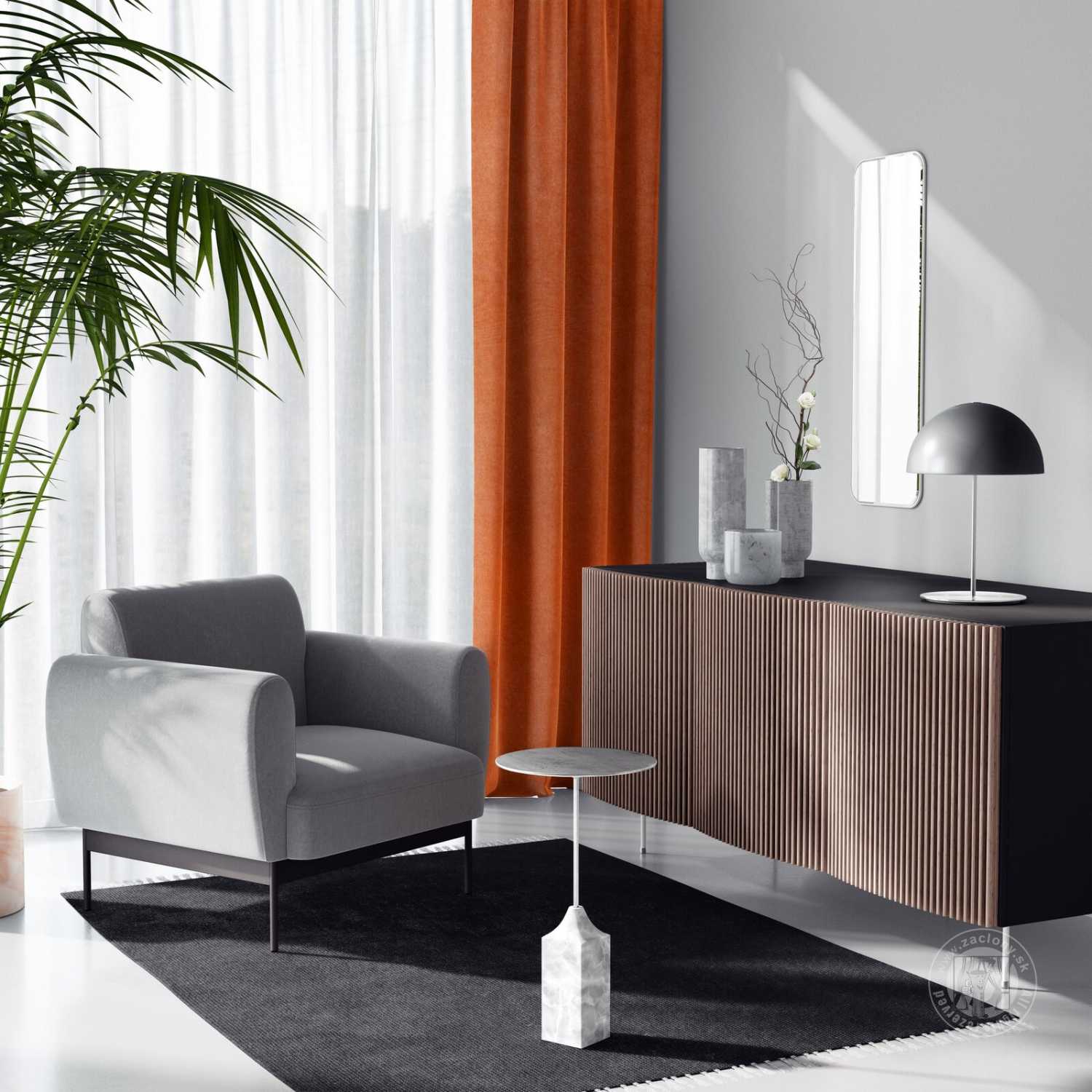 Záves 1403/300 tehlový