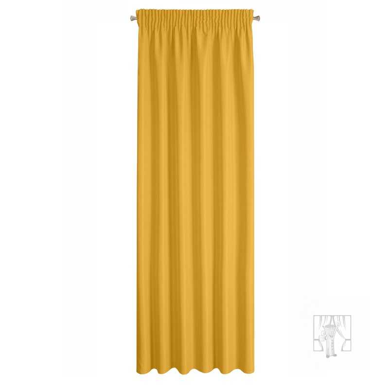 Záves RITA na páske horčicový 140x270cm