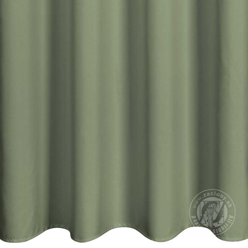 Záves RITA na krúžkoch olivový 140x250cm