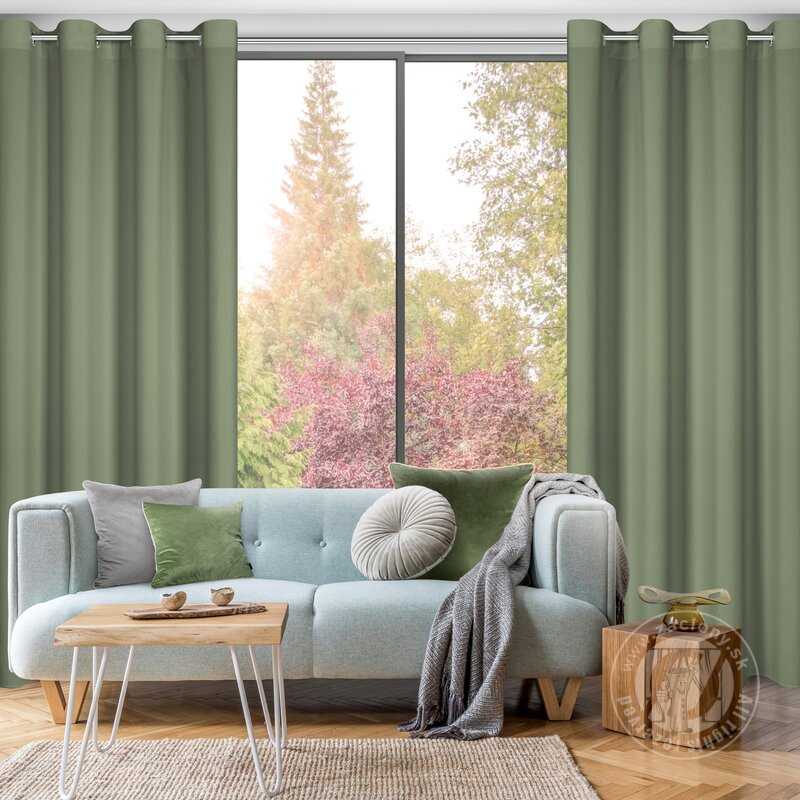 Záves RITA na krúžkoch olivový 140x250cm