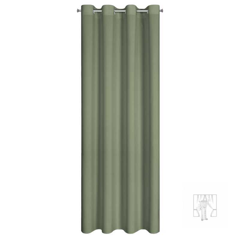 Záves RITA na krúžkoch olivový 140x250cm
