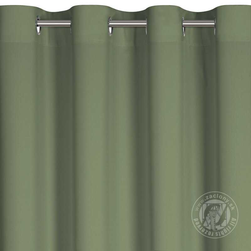Záves RITA na krúžkoch olivový 140x250cm
