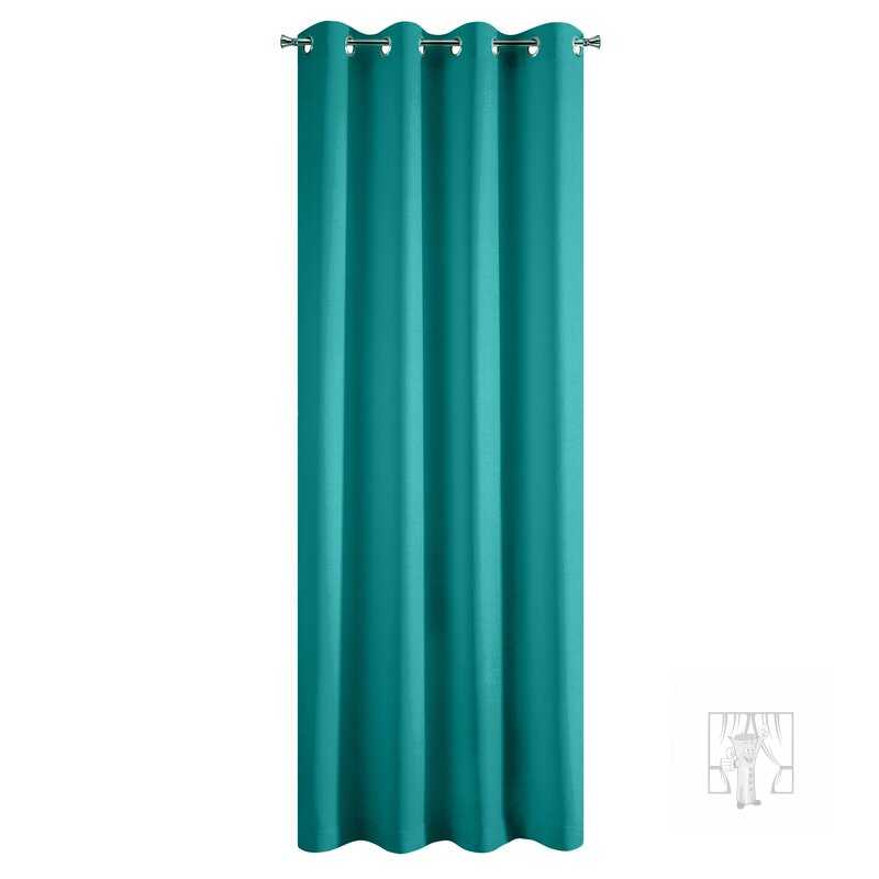 Záves RITA na krúžkoch tyrkysový 140x250cm