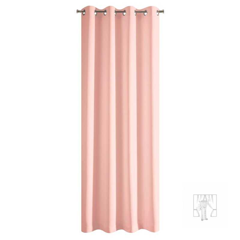 Záves RITA na krúžkoch púdrový 140x250cm