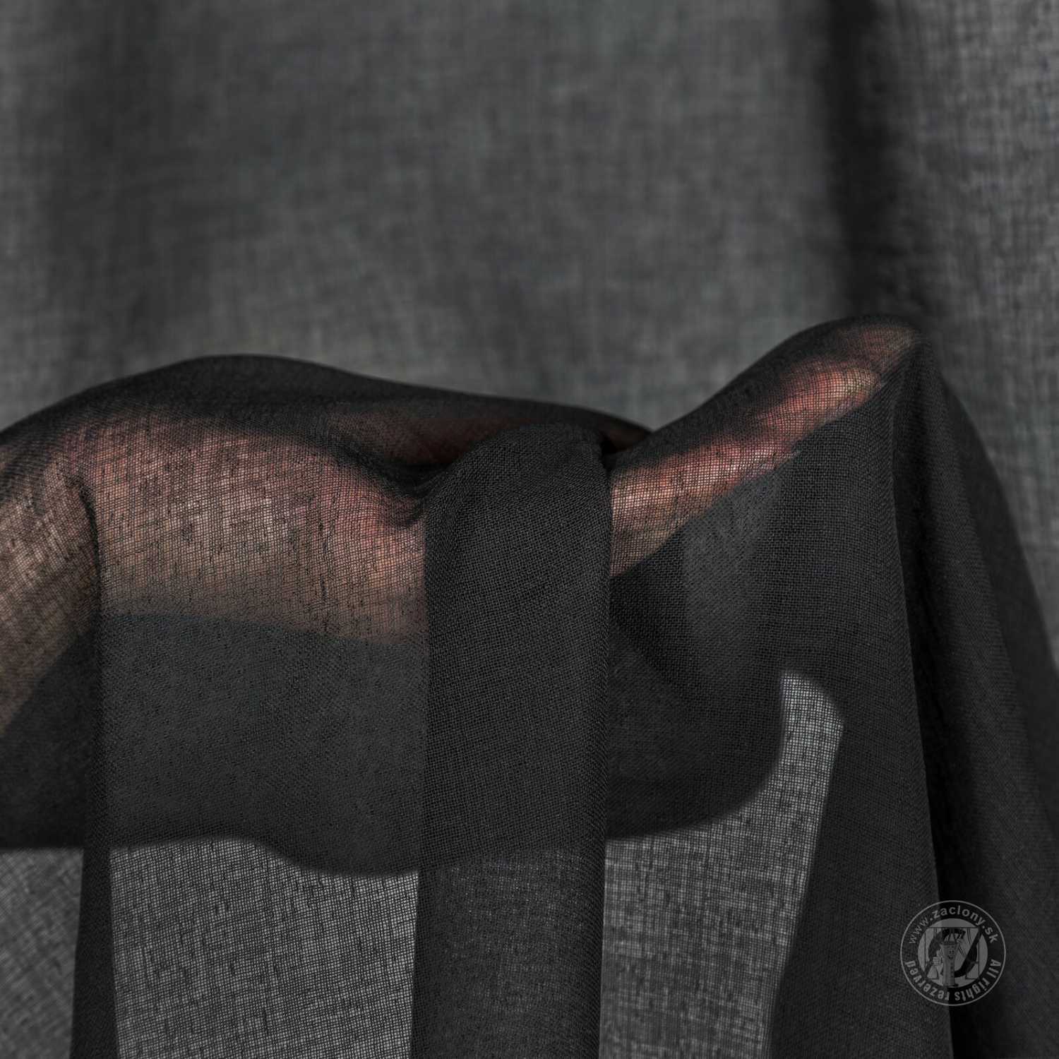 Záclona DOLLY na páske 140x250 cm čierna