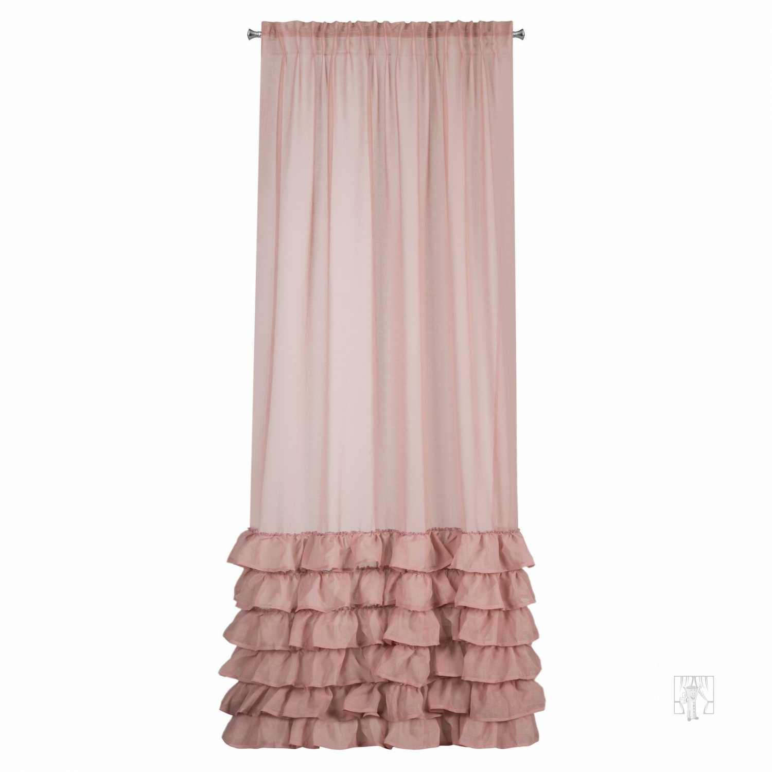 Záclona DOLLY na páske 140x250 cm ružová