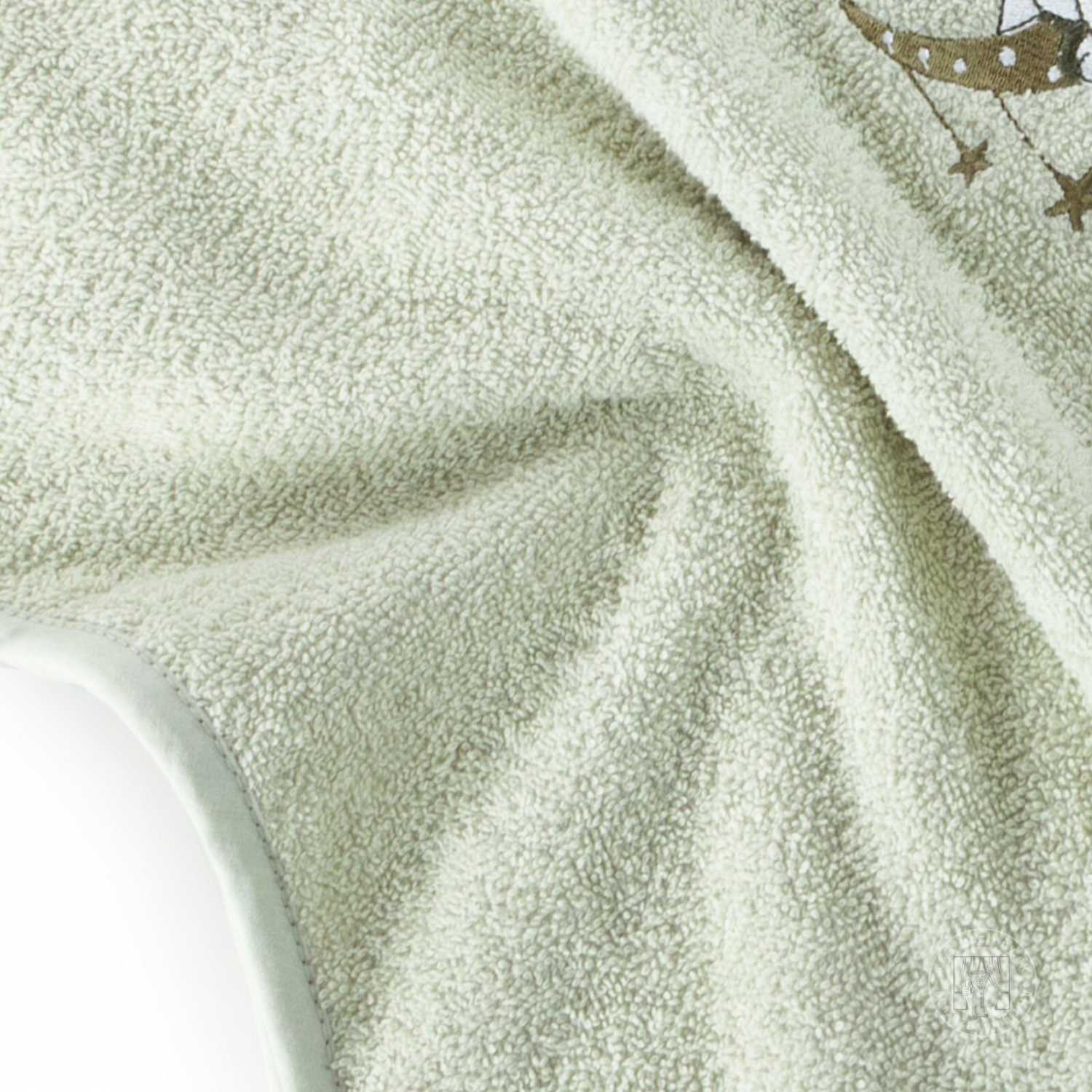 Detské pončo s kapucňou BABY 60x120cm zelené s medvedíkom