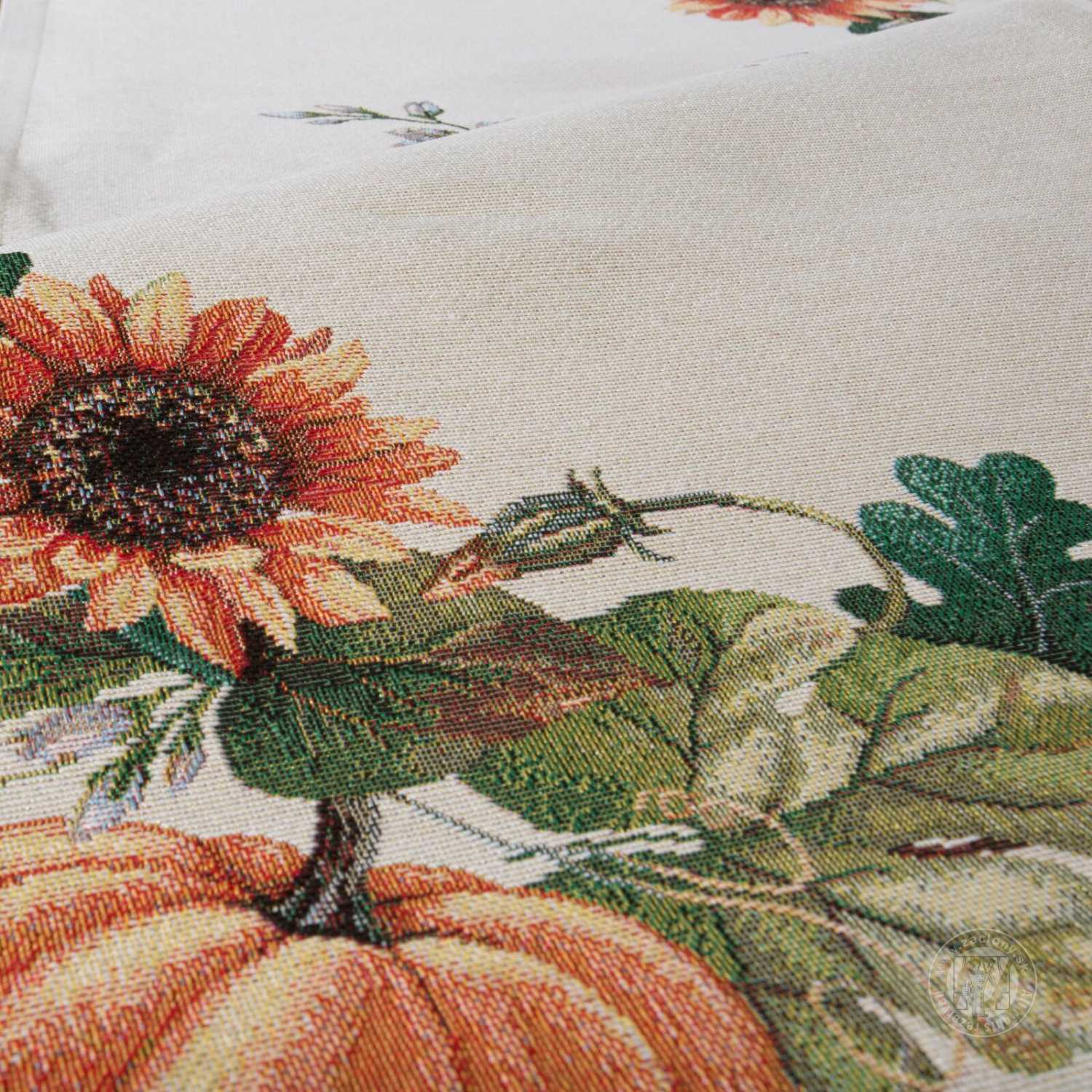 Gobelínový obrus 100x100cm s tekvicami a slnečnicami