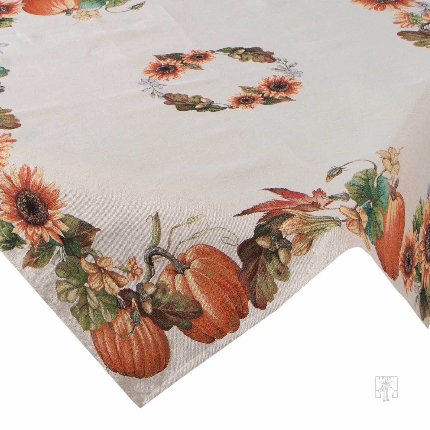 Gobelínový obrus 100x100cm s tekvicami a slnečnicami