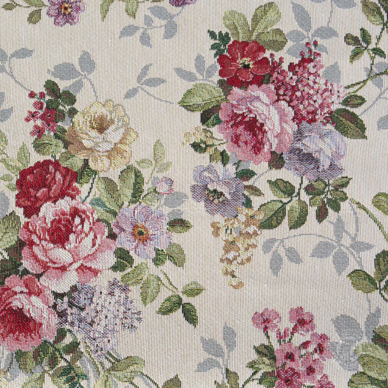 Gobelínový obrus 140x180cm prírodný/kvetinový