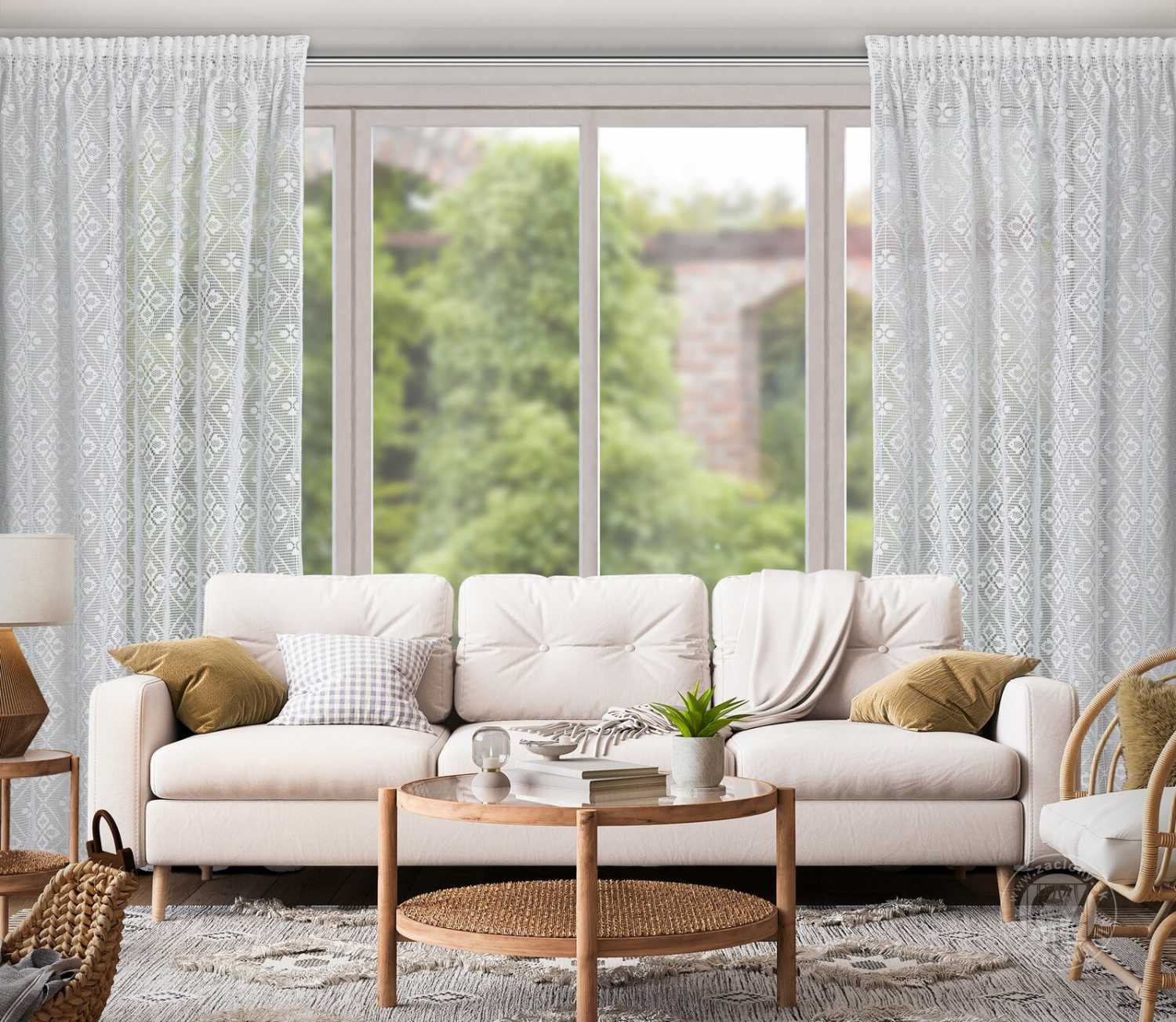 Záclona NELA na páske 140x270 cm biela