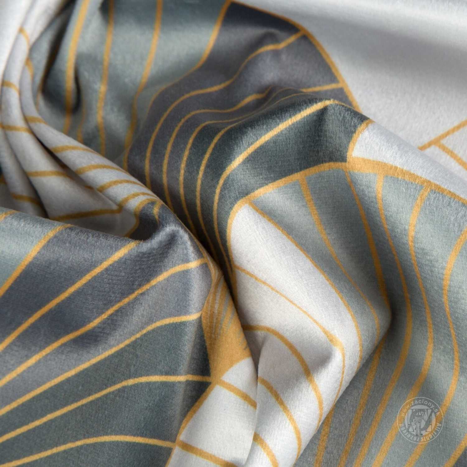 Záves GINA na krúžkoch 140x250 cm biely/sivý