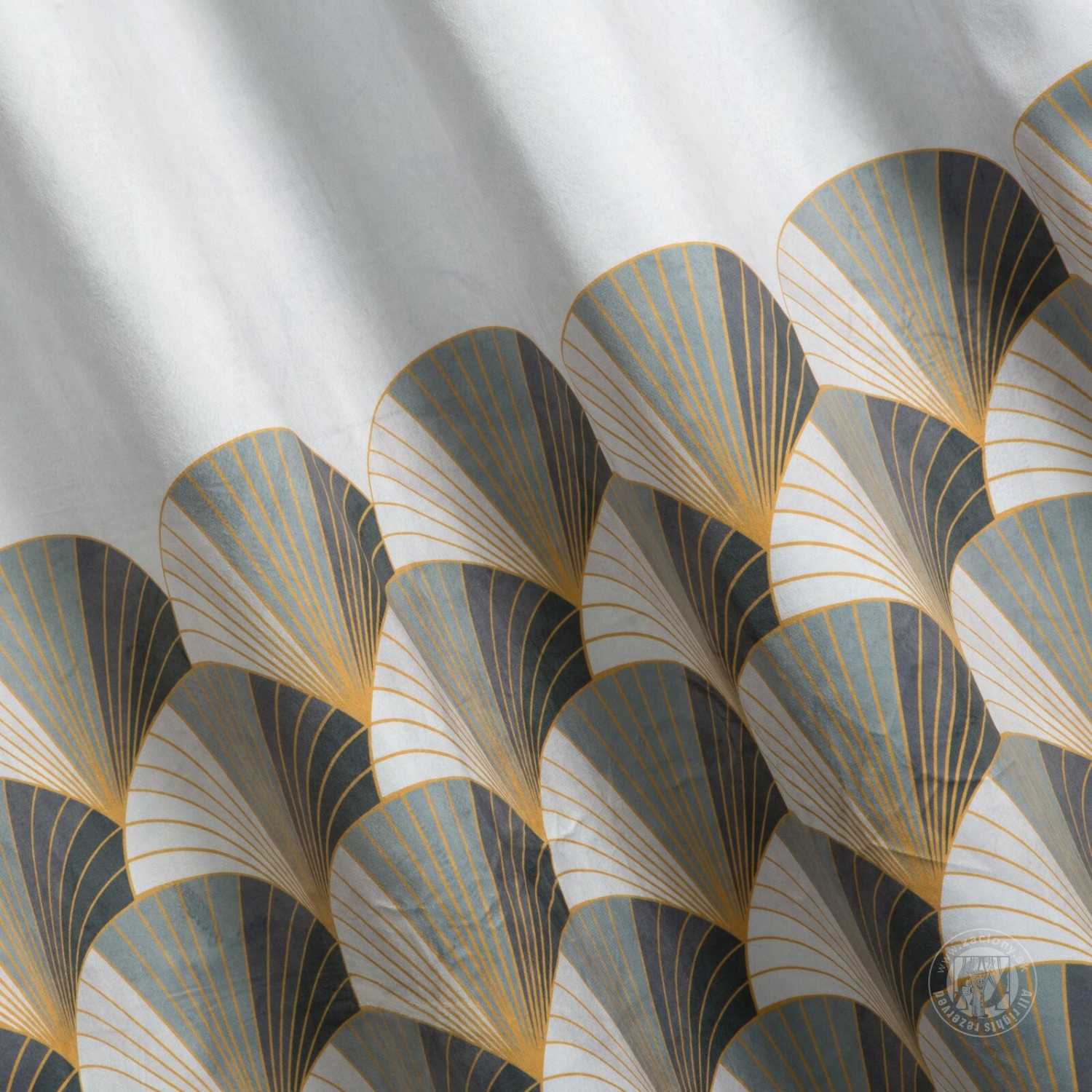 Záves GINA na krúžkoch 140x250 cm biely/sivý