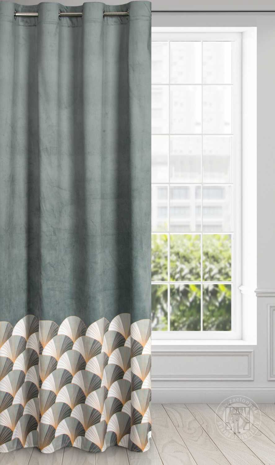 Záves GINA na krúžkoch 140x250 cm oceľový/svetlosivý